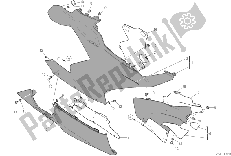 Todas las partes para Carenado, Derecho de Ducati Superbike Panigale V4 S USA 1100 2019